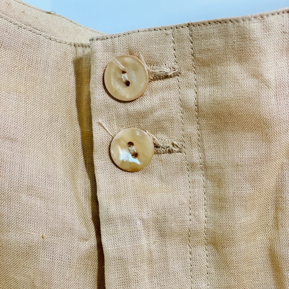 High Waisted Linen Pants in Dulce de Leche - Picture 14 of 16